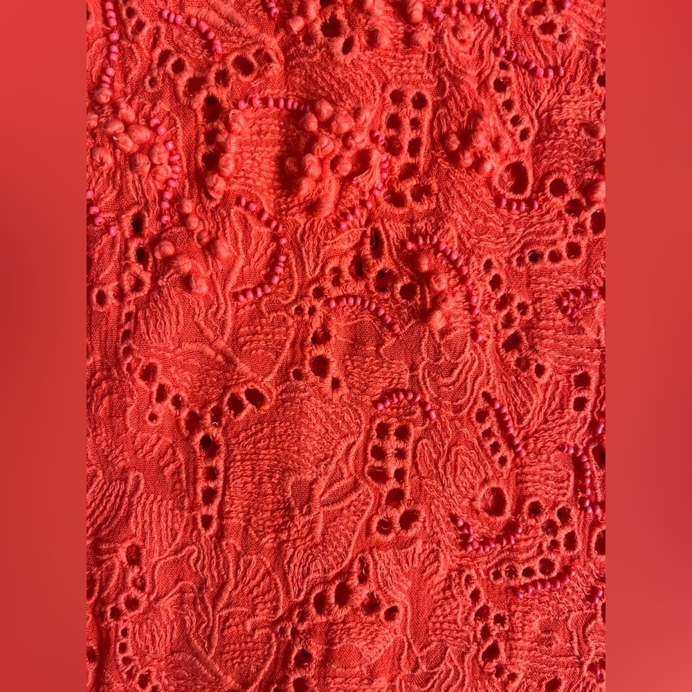 Maeve x Anthropologie Beaded Lace Short Sleeve Top Size 2 - Picture 10 of 10